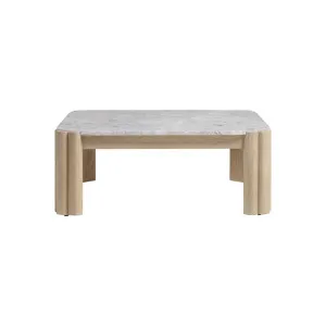 Ripple Marble Coffee Table - Grey Marble - Satin Oak by GlobeWest, a Coffee Table for sale on Style Sourcebook