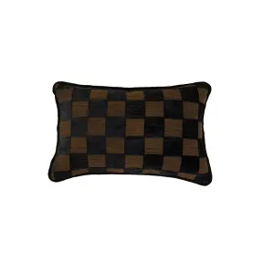 Enzo Check Rectangle Cushion - Bronze by GlobeWest, a Cushions, Decorative Pillows for sale on Style Sourcebook