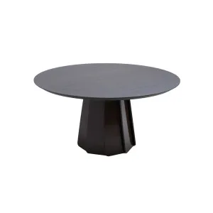 Arc Round Dining Table - Autumn Oak - Gloss Coffee by GlobeWest, a Dining Tables for sale on Style Sourcebook