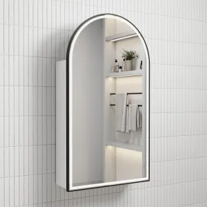 Canterbury LED Shaving Cabinet - Matte White, Matte Black by Aulic, a Shaving Cabinets for sale on Style Sourcebook