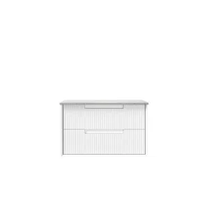 Flauto Wall Hung 900mm - Flat Stone Top, Snow by Aulic, a Vanities for sale on Style Sourcebook