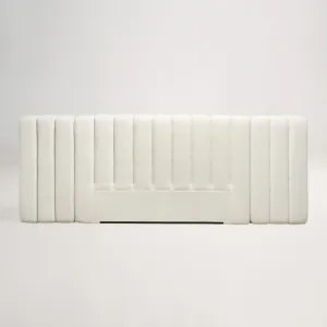 Arlo Vertical Tufted Wide Headboard Bed Head, Ivory, by Lounge Lovers by Lounge Lovers, a Bed Heads for sale on Style Sourcebook