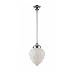 Asheville 8'' Frost on Rod Set 1/2'' x 1/2m, Chrome by Lighting Inspirations, a Pendant Lighting for sale on Style Sourcebook