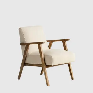 Neyland Armchair Natural Linen by Gallery Home, a Chairs for sale on Style Sourcebook