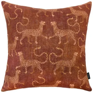 Samburu Chocolate Brown Square Linen Cushion - 50x50cm by Urban Road, a Cushions, Decorative Pillows for sale on Style Sourcebook