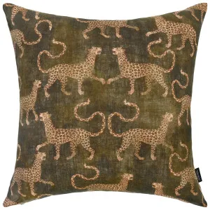 Samburu Green Square Linen Cushion - 50x50cm by Urban Road, a Cushions, Decorative Pillows for sale on Style Sourcebook