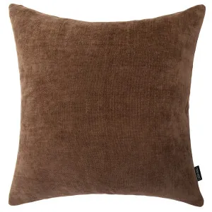 Ember Brown Square Chenille Cushion - 60x60cm by Urban Road, a Cushions, Decorative Pillows for sale on Style Sourcebook