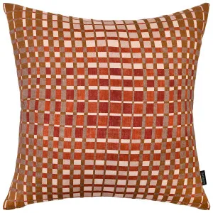 Interference Terracotta Square Linen Cushion - 50x50cm by Urban Road, a Cushions, Decorative Pillows for sale on Style Sourcebook