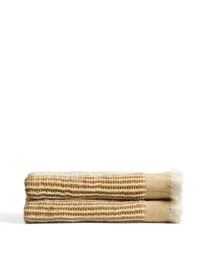 Lideba orange striped cotton blanket 100 x 170cm by null, a Throws for sale on Style Sourcebook