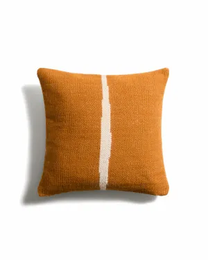 Daila orange 100% PET cushion cover with Ikat graphic 50 x 50cm by null, a Cushions, Decorative Pillows for sale on Style Sourcebook