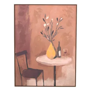 Table for One Box Framed Canvas in 90 x 120cm by OZ Design, a Painted Canvases for sale on Style Sourcebook