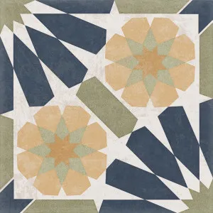 Antica Rush Panama Olive (Matt) 200x200 by Sanctuary Makers, a Encaustic Tiles for sale on Style Sourcebook