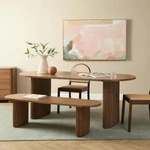 Amara Six Seater Large Dining Table - Walnut - Mocka by Mocka., a Dining Tables for sale on Style Sourcebook