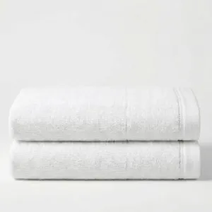 Rib Rib Bath Sheet Twin Pack - Cotton, White - Canningvale by Canningvale, a Sheets for sale on Style Sourcebook