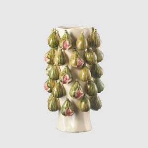 Capri Fig Vase Green & Cream by Florabelle Living, a Vases & Jars for sale on Style Sourcebook