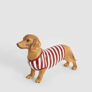 Jax Dachshund Sculpture Red Stripe by Florabelle Living, a Statues & Ornaments for sale on Style Sourcebook