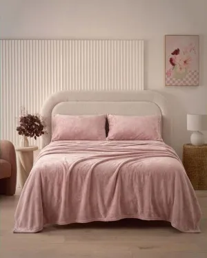 Winter Microplush King Rose Fitted and Flat Sheet Only (Sample) by null, a Sheets for sale on Style Sourcebook