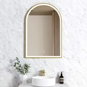 Otti LED Archie Metal Frame Mirror Gold by Otti, a Vanity Mirrors for sale on Style Sourcebook