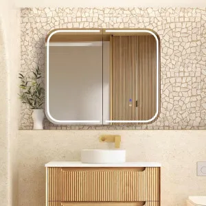 Otti LED Newport 900(W)x750(H) Natural Oak Shaving Cabinet - Premium Edition by Otti, a Shaving Cabinets for sale on Style Sourcebook