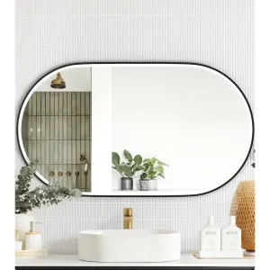 Otti LED Noosa 1200(W)x750(H) Black Metal Frame Mirror by Otti, a Vanity Mirrors for sale on Style Sourcebook