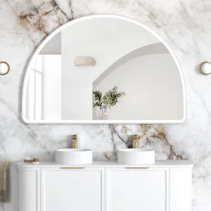 Otti LED Moonlight Archie 1000(H)x1500(W) White Metal Frame Mirror by Otti, a Vanity Mirrors for sale on Style Sourcebook