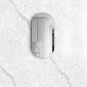 Otti Noosa 900(H)x450(W) Gold Metal Frame Mirror by Otti, a Vanity Mirrors for sale on Style Sourcebook