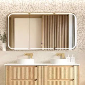 Otti LED Newport 1500(W)x750(H) Natural Oak Shaving Cabinet - Premium Edition by Otti, a Shaving Cabinets for sale on Style Sourcebook