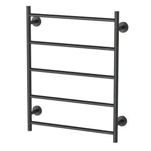 Phoenix Radii Towel Ladder 550 X 740mm Round Plate Matte Black by PHOENIX, a Towel Rails for sale on Style Sourcebook