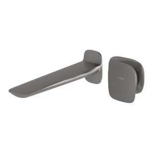 Phoenix Nuage Wall Basin/Bath Mixer Set 200mm Brushed Carbon by PHOENIX, a Bathroom Taps & Mixers for sale on Style Sourcebook