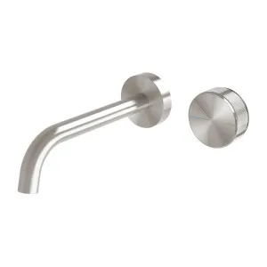 Phoenix Axia Wall Basin - Bath Curved Outlet Mixer Set 180mm Brushed Nickel by PHOENIX, a Bathroom Taps & Mixers for sale on Style Sourcebook