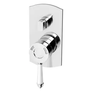 Phoenix Nostalgia Shower - Bath Diverter Mixer Chrome - Natural White by PHOENIX, a Bathroom Taps & Mixers for sale on Style Sourcebook