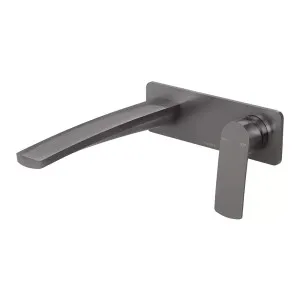 Phoenix Mekko Switchmix Wall Basin/Bath Mixer Set Fit-Off Kit Brushed Carbon 200mm by PHOENIX, a Bathroom Taps & Mixers for sale on Style Sourcebook