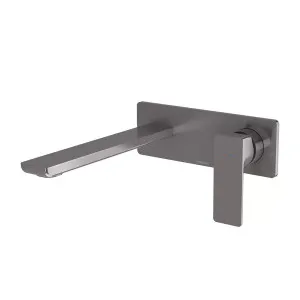 Phoenix Gloss MKII Switchmix Wall Basin/Bath Mixer Set Brushed Carbon 200mm by PHOENIX, a Bathroom Taps & Mixers for sale on Style Sourcebook