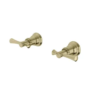 Phoenix Cromford Wall Top Assemblies 15mm Extended Spindles Brushed Gold by PHOENIX, a Bathroom Taps & Mixers for sale on Style Sourcebook