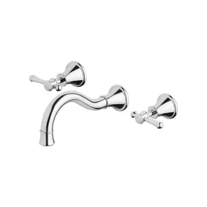 Phoenix Nostalgia Lever Basin Bath Set 180mm Shepherds Crook Chrome by PHOENIX, a Bathroom Taps & Mixers for sale on Style Sourcebook