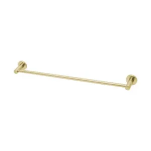 Phoenix Radii Single Towel Rail 600mm Round Plate Brushed Gold by PHOENIX, a Towel Rails for sale on Style Sourcebook
