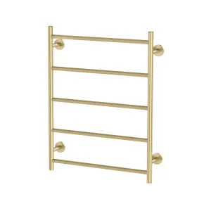 Phoenix Radii Heated Towel Ladder 550 x 740mm Round Plate Brushed Gold by PHOENIX, a Bathroom Fixtures for sale on Style Sourcebook