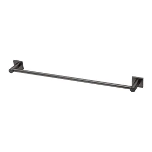 Phoenix Radii Single Towel Rail 600mm Square Plate Brushed Carbon by PHOENIX, a Towel Rails for sale on Style Sourcebook