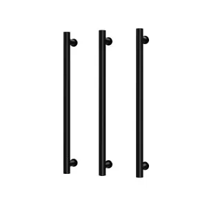Phoenix Heated Triple Towel Rail Round 600mm Matte Black by PHOENIX, a Bathroom Fixtures for sale on Style Sourcebook