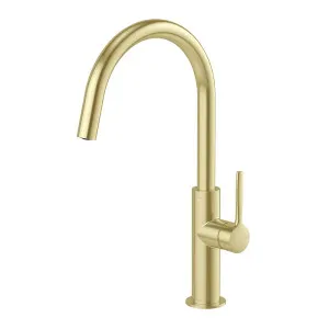 Phoenix Vask Sink Mixer 190mm Brushed Gold by PHOENIX, a Kitchen Taps & Mixers for sale on Style Sourcebook