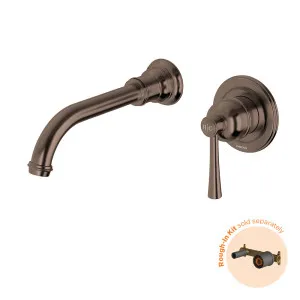 Phoenix Cromford SwitchMix Wall Basin / Bath Mixer Set 180mm (Fit Off Kit Only) Brushed Bronze by PHOENIX, a Bathroom Taps & Mixers for sale on Style Sourcebook