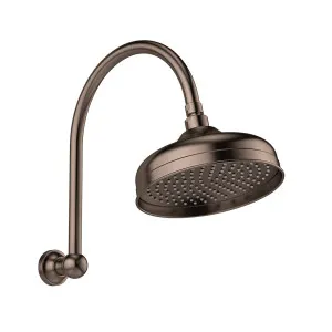 Phoenix Cromford High-Rise Shower Arm & Rose 210mm Brushed Bronze by PHOENIX, a Shower Heads & Mixers for sale on Style Sourcebook