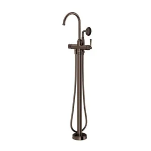 Phoenix Cromford Floor Mounted Bath Mixer with Hand Shower Brushed Bronze by PHOENIX, a Shower Heads & Mixers for sale on Style Sourcebook
