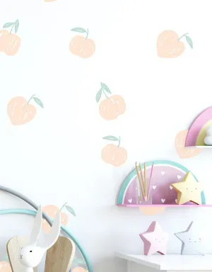 Izzy's Peaches Decal Set by oliveetoriel.com, a Kids Stickers & Decals for sale on Style Sourcebook