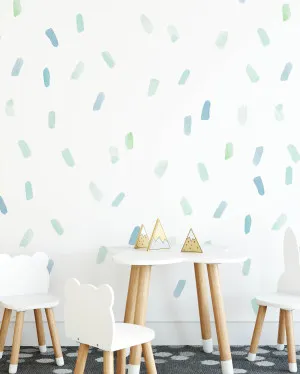 Watercolour Paint Stroke | Seafoam by oliveetoriel.com, a Kids Stickers & Decals for sale on Style Sourcebook