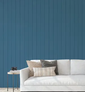 Tongue & Groove Wood Panel Wallpaper | Got the Blues by oliveetoriel.com, a Wallpaper for sale on Style Sourcebook