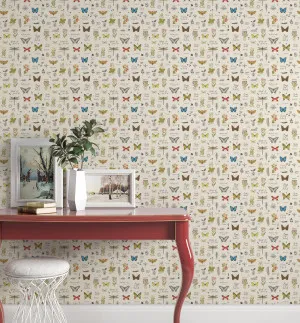 Book of Butterflies Wallpaper by oliveetoriel.com, a Wallpaper for sale on Style Sourcebook