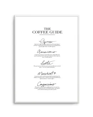 The Coffee Guide by oliveetoriel.com, a Prints for sale on Style Sourcebook