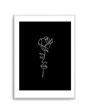 Her Wild Rose | B&W by oliveetoriel.com, a Prints for sale on Style Sourcebook