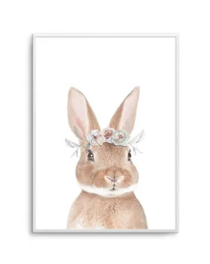 Little Bunny | Flower Crown, Bubble by oliveetoriel.com, a Prints for sale on Style Sourcebook